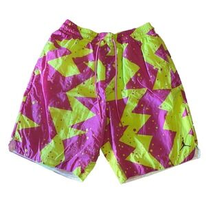 Air Jordan Jumpman 9" Poolside Shorts Swim Trunks Active Fuchsia Size L